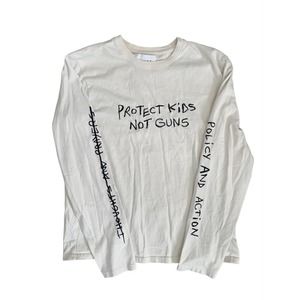 Chnge Women's Protect Kids Not Guns Long-sleeve Beige Small 